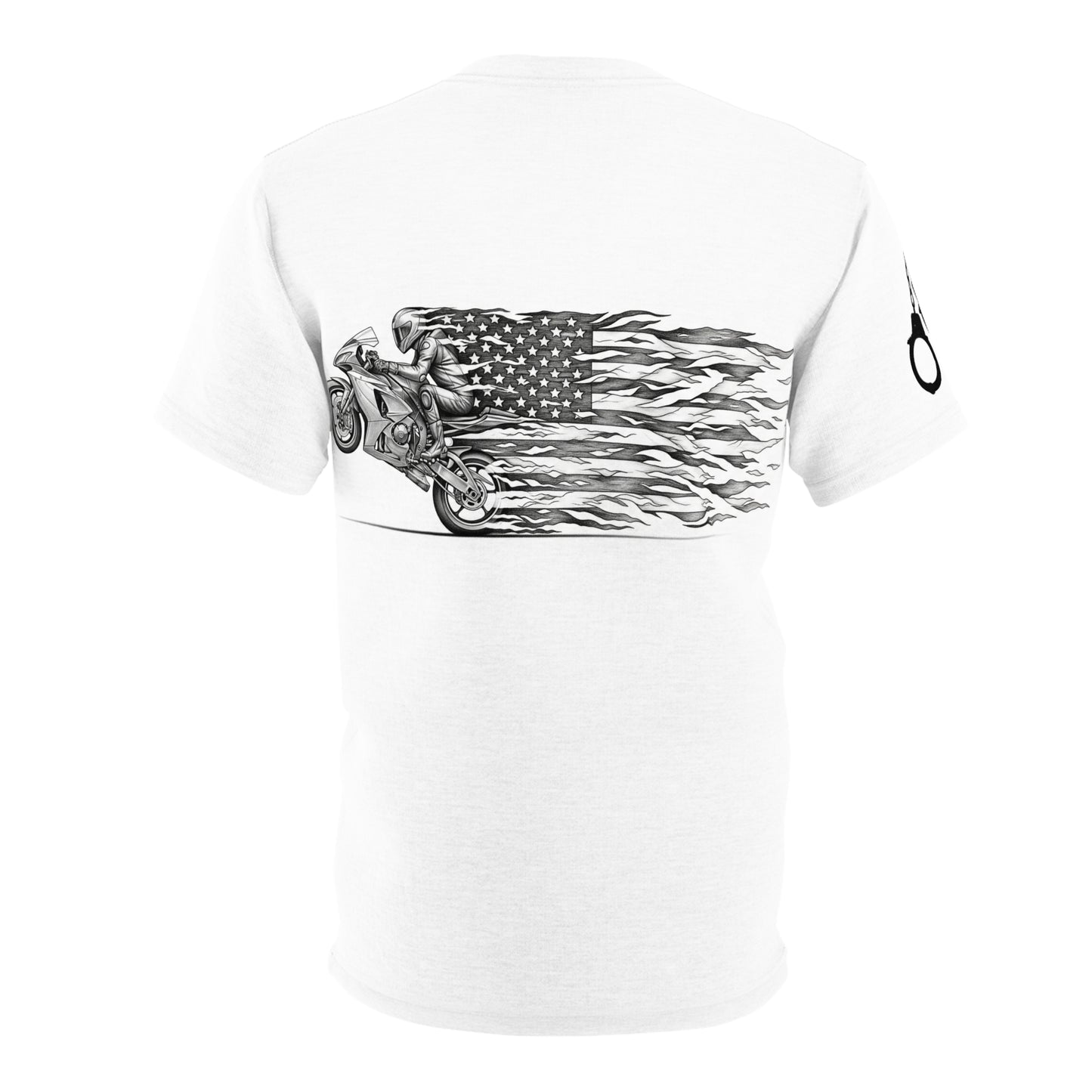 Flag and Bike Life T-shirt - DrippinGlass T-shirt Co