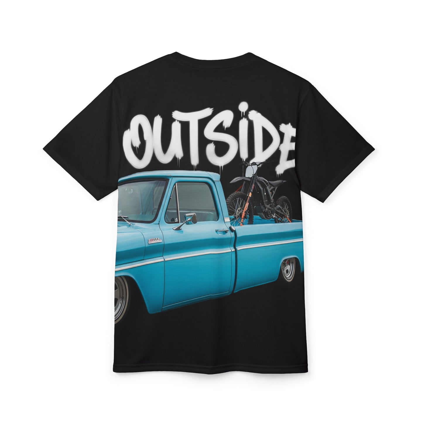 Old School Truck Outside and Bike Life T-shirt - DrippinGlass T-shirt Co 