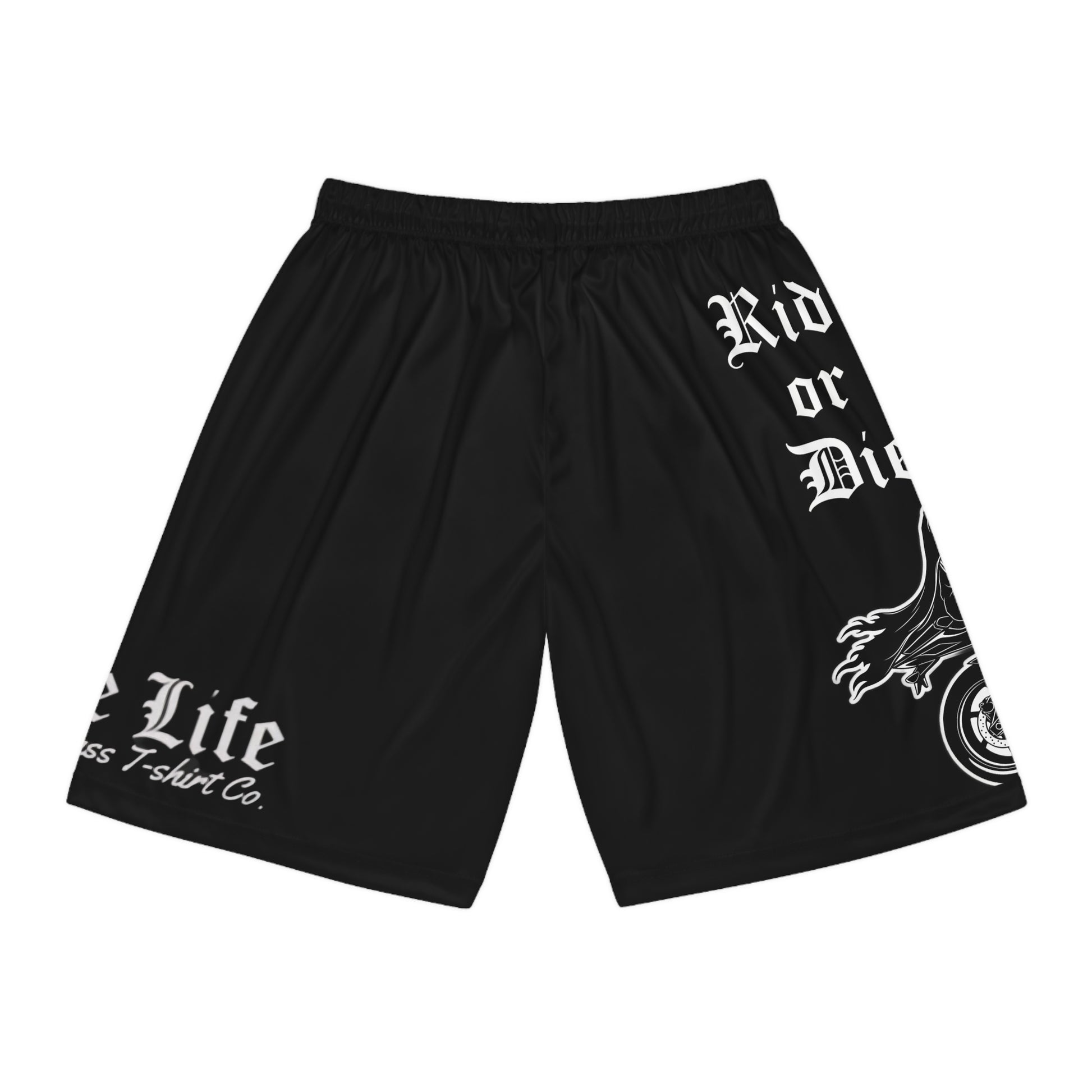 Ride or Die Basketball Shorts - DrippinGlass T-shirt Co 