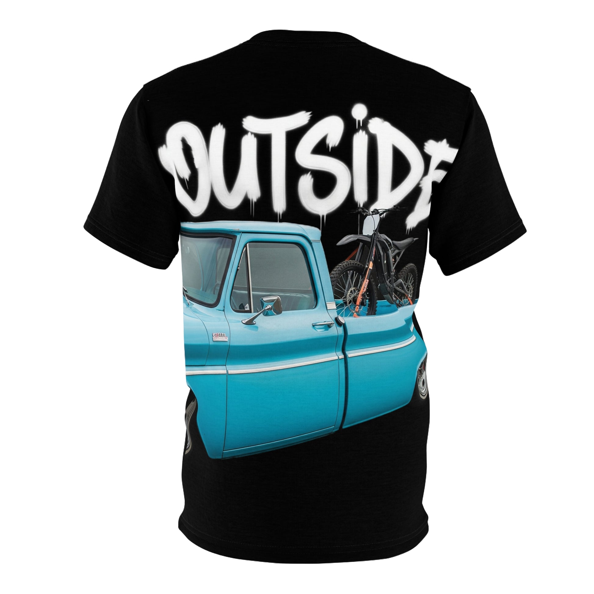 Old School Truck Outside and Bike Life T-shirt - DrippinGlass T-shirt Co 