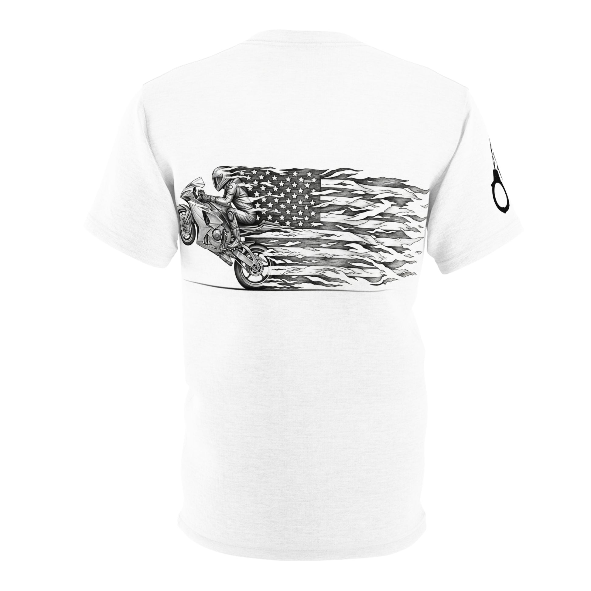 Flag and Bike Life T-shirt - DrippinGlass T-shirt Co 